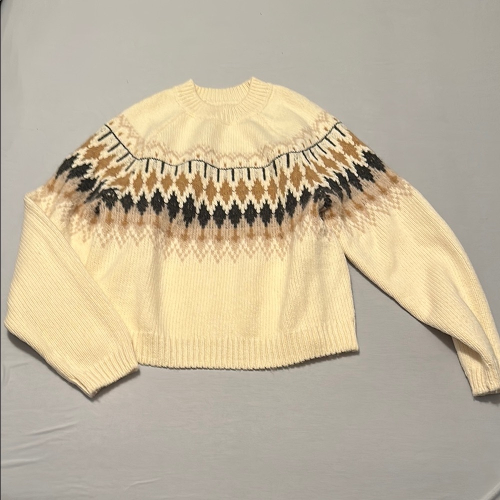 Cozy Cream Patterned Sweater